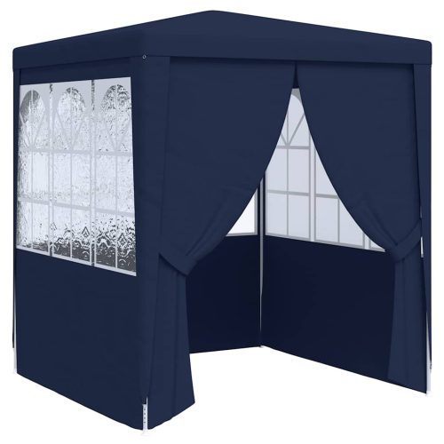 Kék rendezvénysátor oldalfalakkal 2 x 2 m 90 g/m²