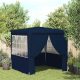 Kék rendezvénysátor oldalfalakkal 2,5 x 2,5 m 90 g/m²