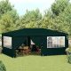 Zöld rendezvénysátor oldalfalakkal 4 x 6 m 90 g/m²