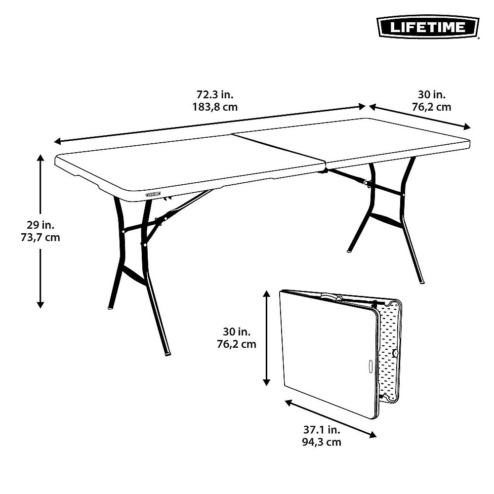 összecsukható asztal 180 cm LIFETIME 80333 / 80471 LG1022