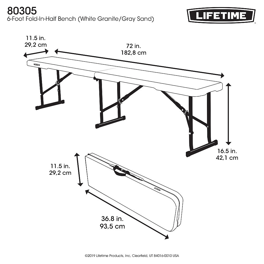 összecsukható pad 180 cm LIFETIME 80305 LG1023
