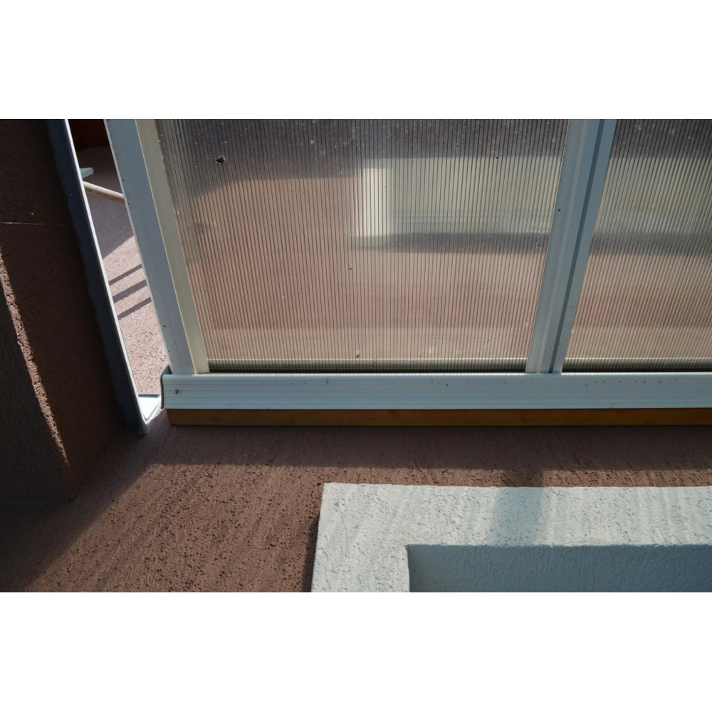 alumínium pergola LANITPLAST WALL 43 fehér + bronz PC LG2125