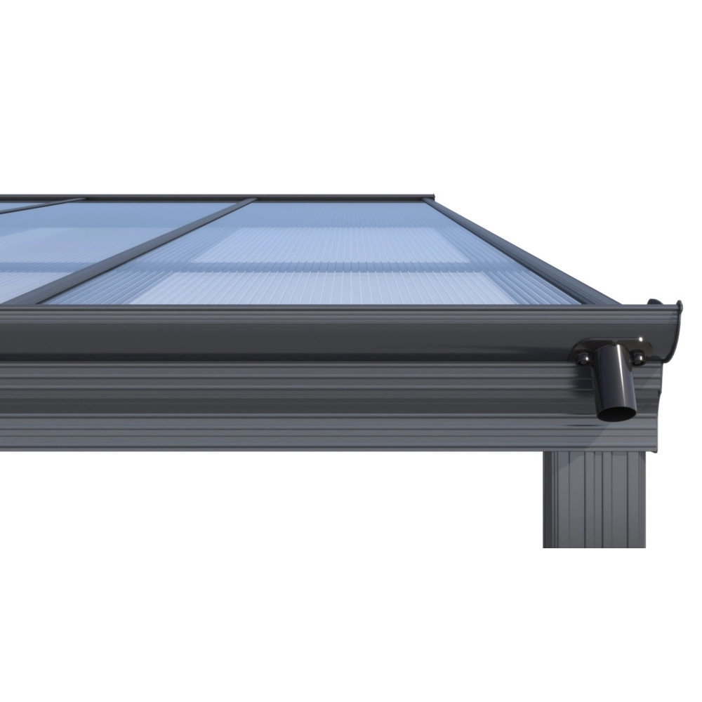 alumínium pergola LANITPLAST WALL 53 antracit + clear PC LG2129