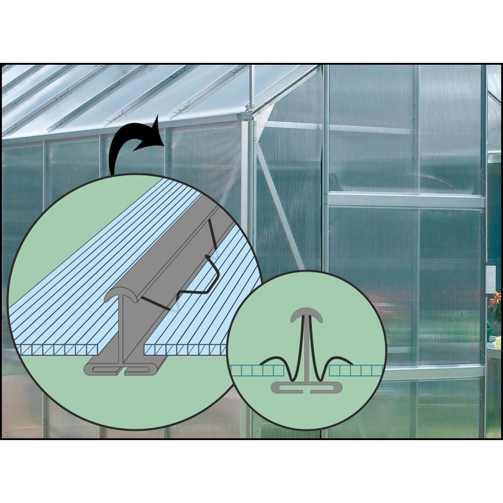üvegház VITAVIA IDA 1300 PC 4 mm ezüst színű LG218