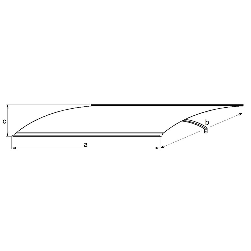 bejárati tető LANITPLAST LARUS 120/85 barna LG658