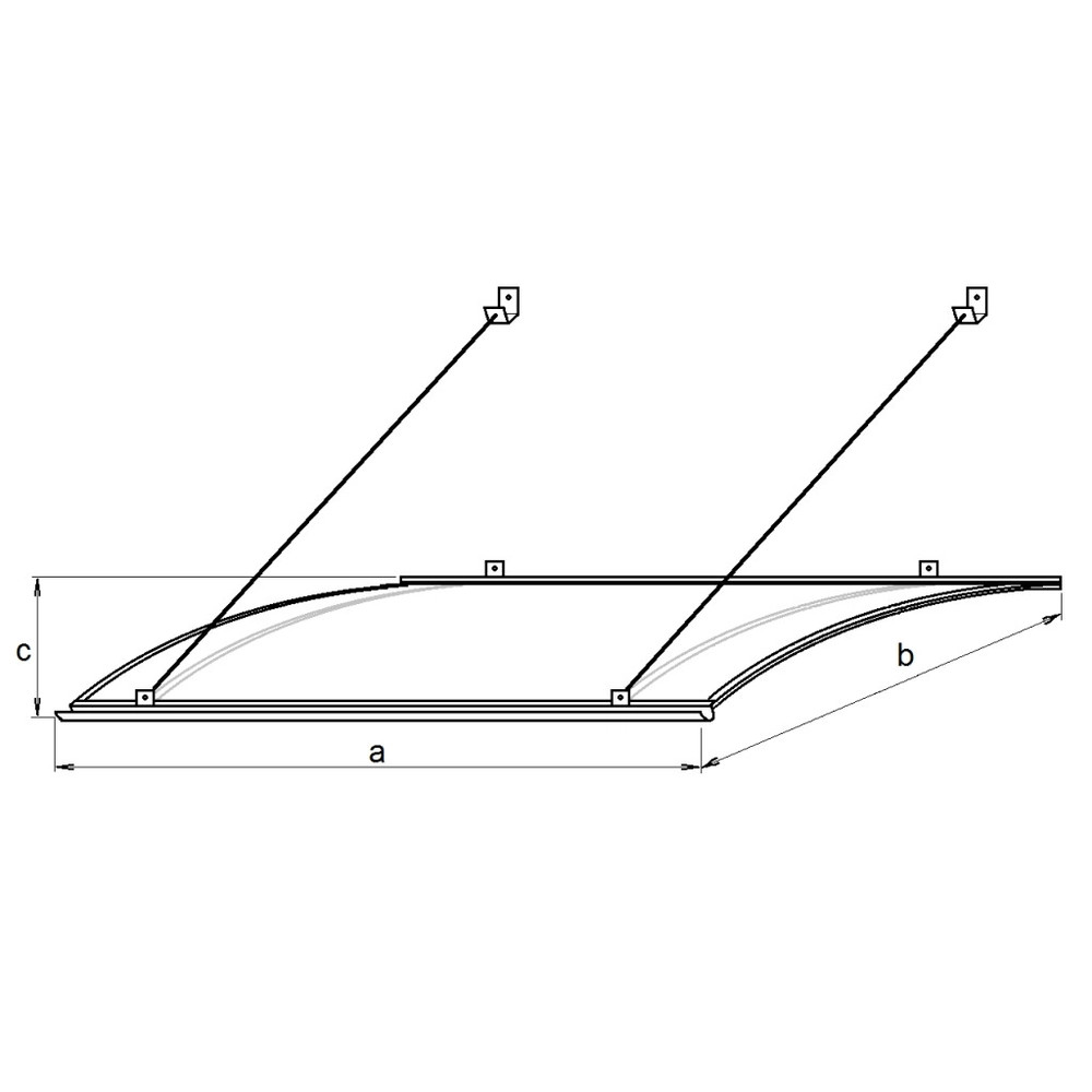 bejárati tető LANITPLAST TURKUS 140/85 barna LG707