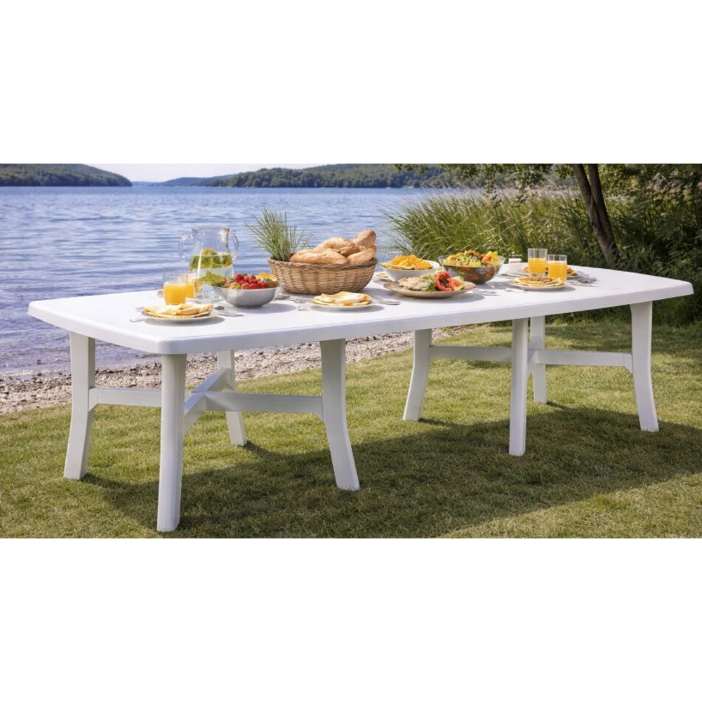 TRIO PLUS 180-240x100x72 cm asztal fehér