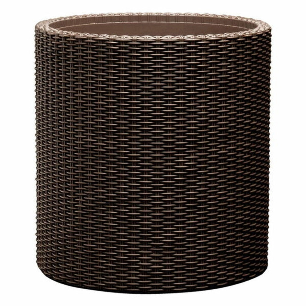 Keter Large cylinder planter műanyag kaspó, whiskey barna